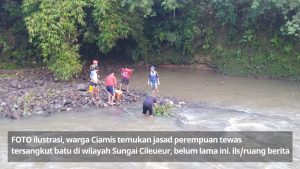 Warga Garut Geger, Mayat Pria Ditemukan Tewas Mengambang di Sungai Cikawung