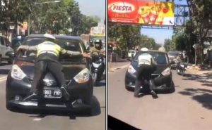 Viral Video Polisi Diseret Mobil, Ternyata Pengemudinya Mahasiswa S2