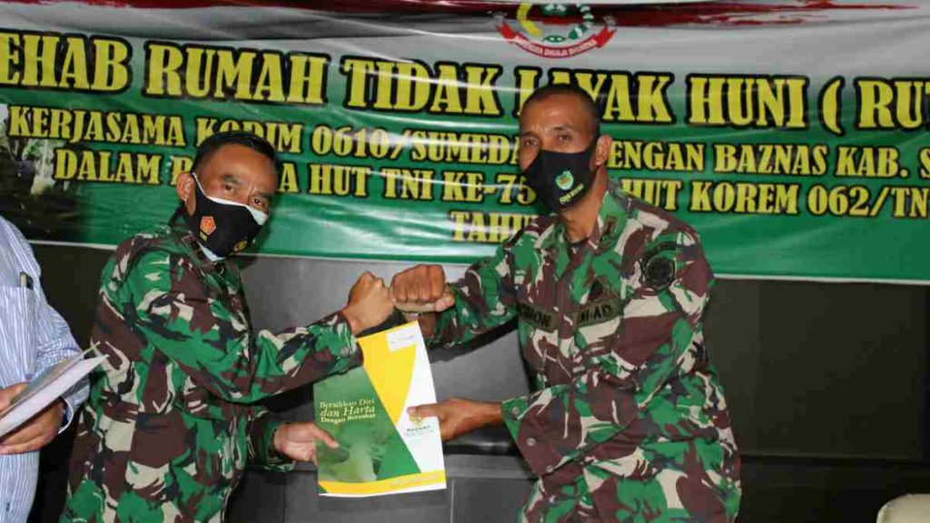 HUT ke-75 TNI, Kodim Sumedang Rehab Belasan Rutilahu