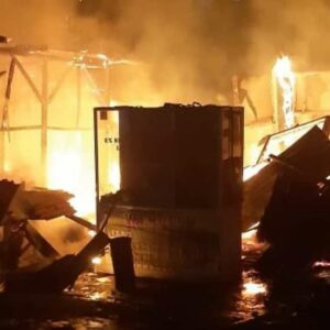 Tiga Kios di Pasar Dongkal Ciamis Terbakar