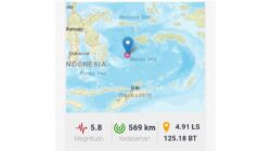 Gempa 5.8 Magnitudo Guncang Wakatobi, Terasa Hingga Ambon