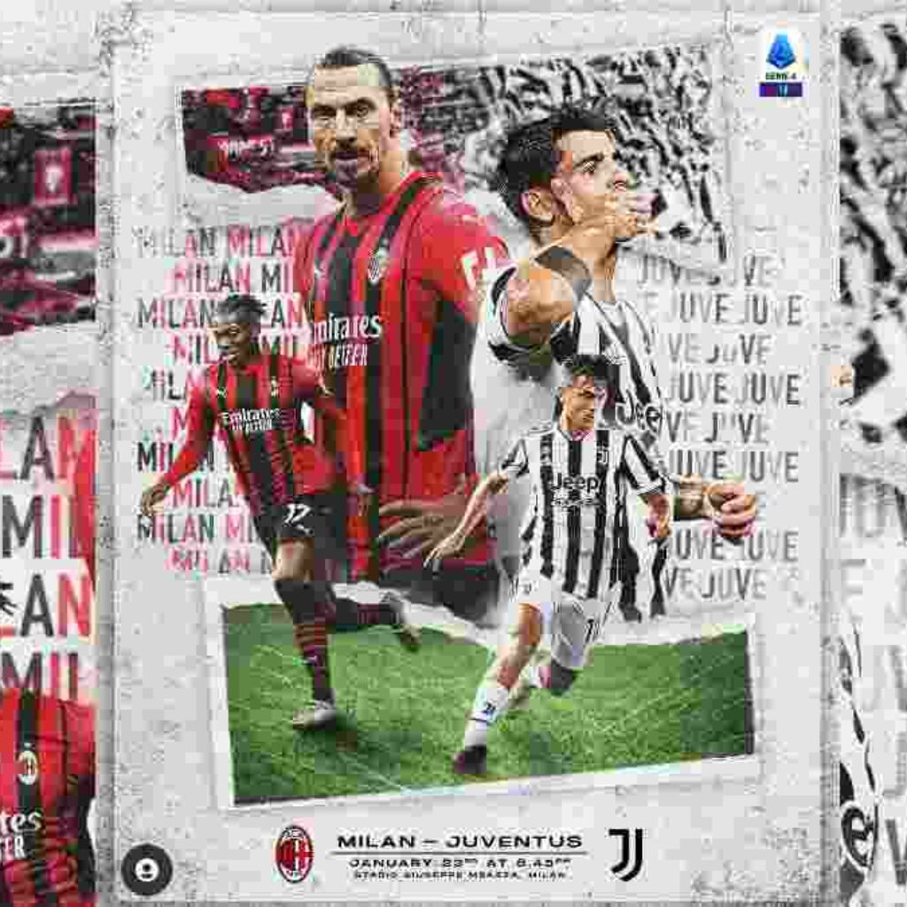 Milan vs Juventus di Serie A