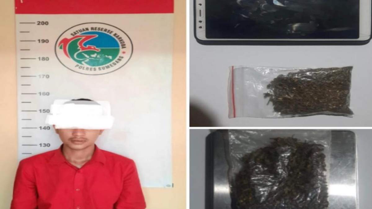 Beli Ganja di Instagram, Warga Sukasari Sumedang Ditangkap Polisi