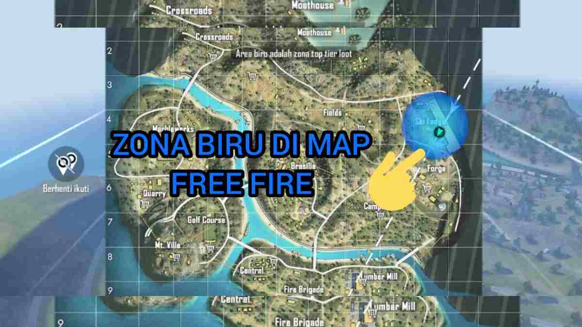 Blue Zone di Map Free Fire, Banyak Kerugian Turun di Sini