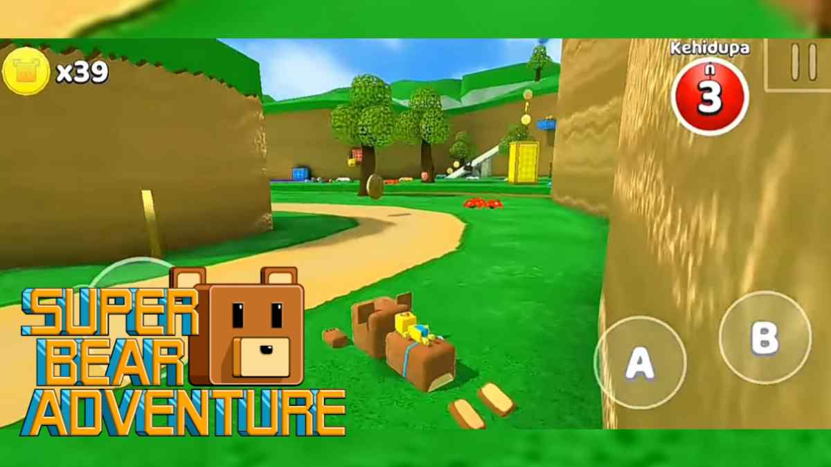 Cara Terbang di Super Bear Adventure 2.