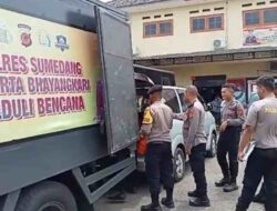 Bantu Korban Gempa Cianjur, Polres Sumedang Kirim Logistik dan Obat-obatan