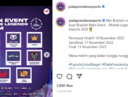 Jadwal dan Bagan Main Event Piala Presiden Esports 2022, Ada El Clasico Guys