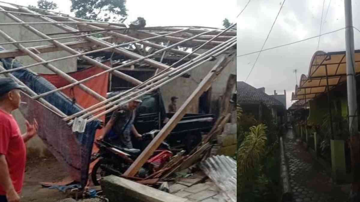 Angin Puting Beliung Rusak 10 Rumah di Paseh Sumedang