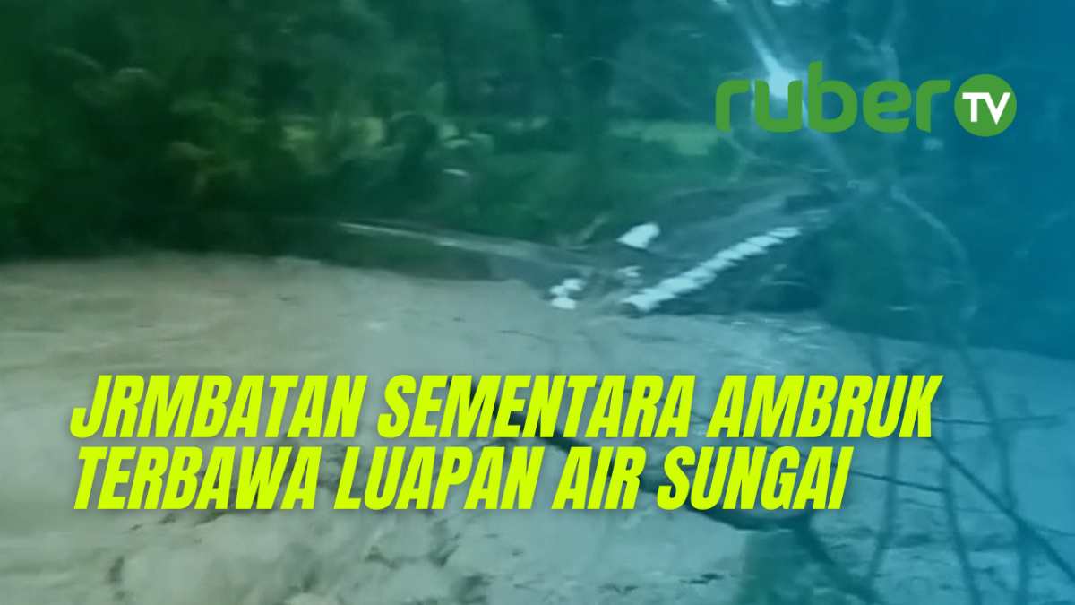 Jembatan Sementara di Conggeang Sumedang Hanyut Diterjang Luapan Air Sungai Cianda