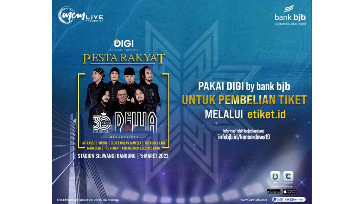 bank bjb Hadirkan Konser Pesta Rakyat 30 Years Career Dewa 19 di Bandung