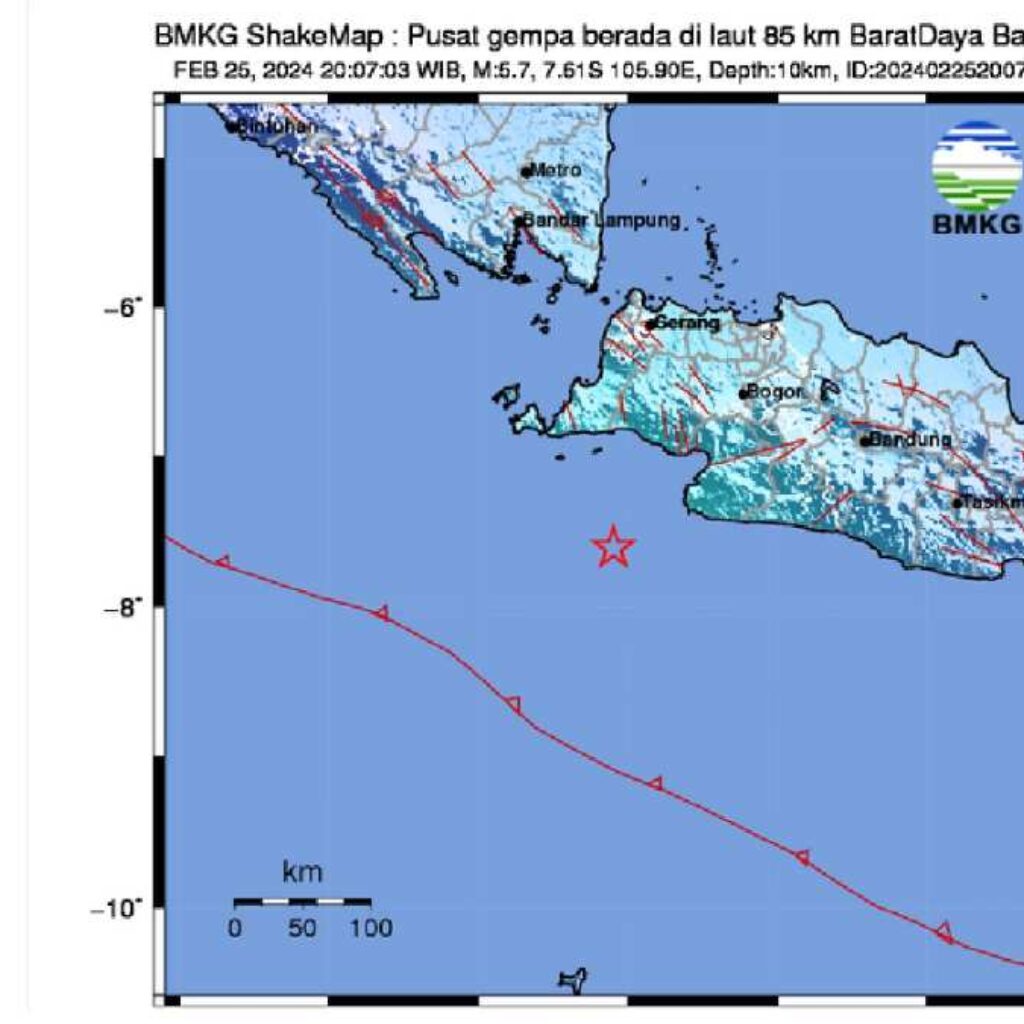 Gempa Banten Terasa hingga Sukabumi, Tak Berpotensi Tsunami