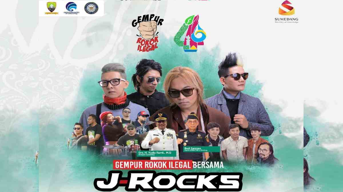 Gempur Rokok Ilegal Bersama J-Rocks Malam Puncak Hari Jadi ke-446 Sumedang