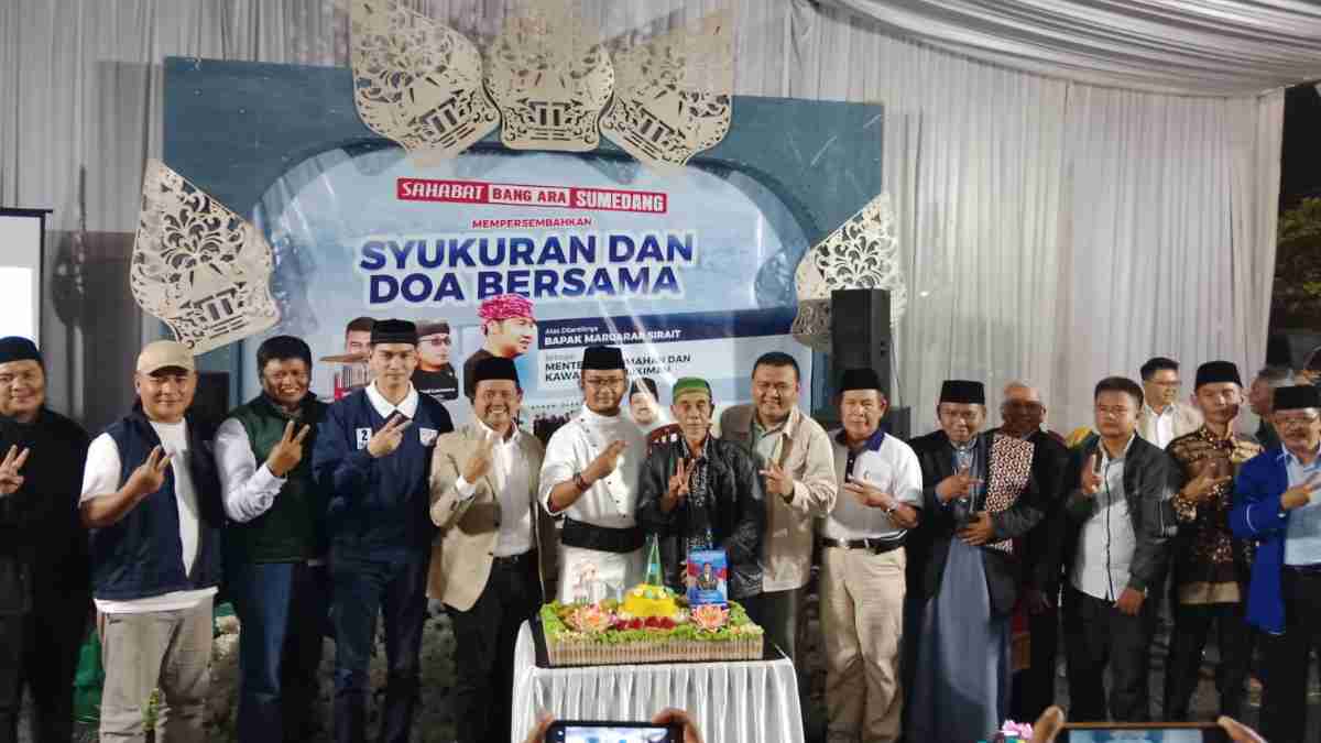 Dony-Fajar dan Sahabat Bang Ara di Sumedang Gelar Syukuran untuk Maruarar Sirait