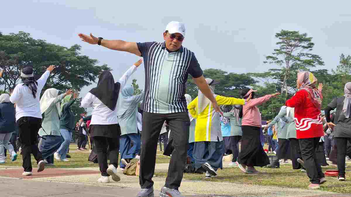 Lagu Kuda Sumedang Iringi Senam Massal dalam Peringatan Haornas 2024