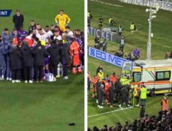 Bove Kolaps di Laga Fiorentina vs Inter, Laga Ditunda Semuanya Berdoa