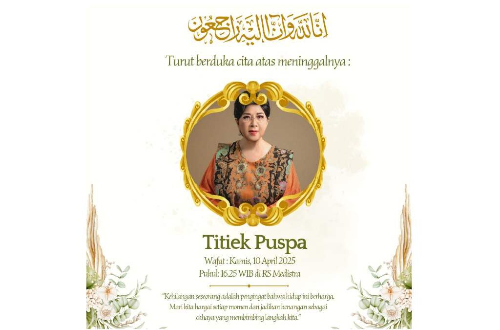 Titiek Puspa, Penyanyi Senior Indonesia Tutup Usia