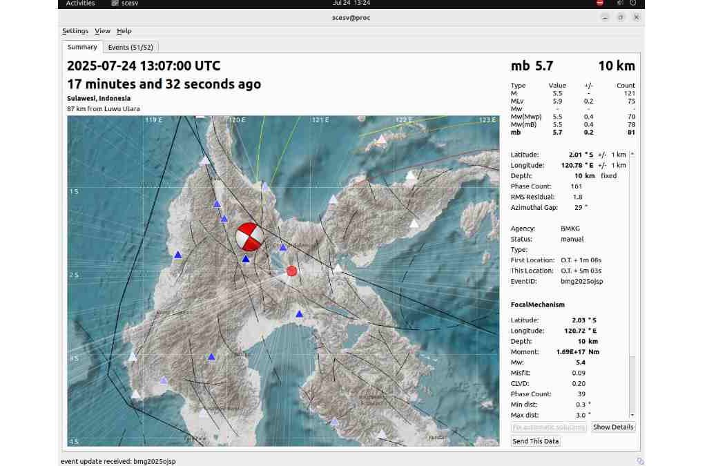 Gempa Dangkal Guncang Poso Sulawesi, Ini Penjelasan BMKG