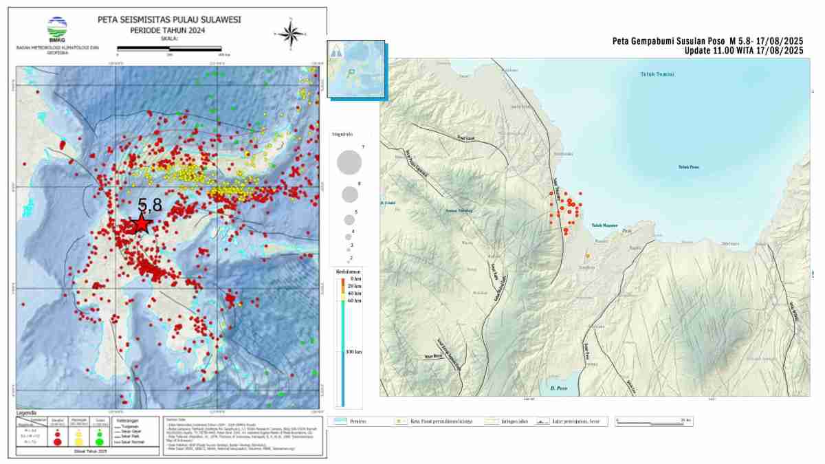 Update Gempa M6,0 Poso