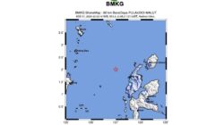 Gempa Tektonik M5,0 Guncang Halmahera Barat