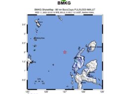 Gempa Tektonik M5,0 Guncang Halmahera Barat di Malam 17 Agustus 2025
