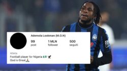 Lookman Hapus Jejak Atalanta di Instagram
