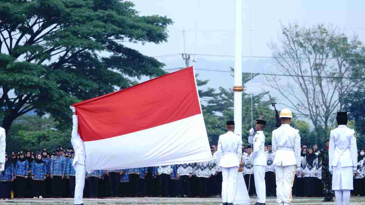 Upacara HUT ke-80 RI di Sumedang