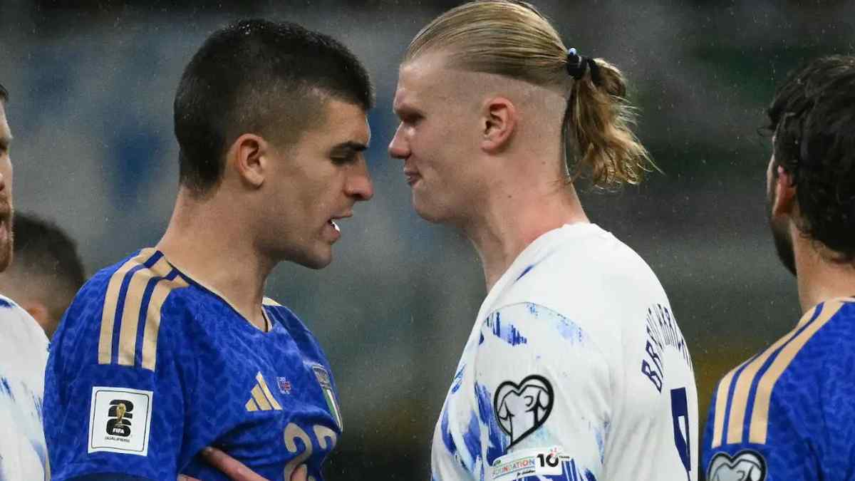 Mancini Bikin Haaland Meradang, Bikin Italia Tumbang 1-4 atas Norwegia