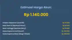 Cara Cek Harga akun ML, Berapa Nilai Punyamu