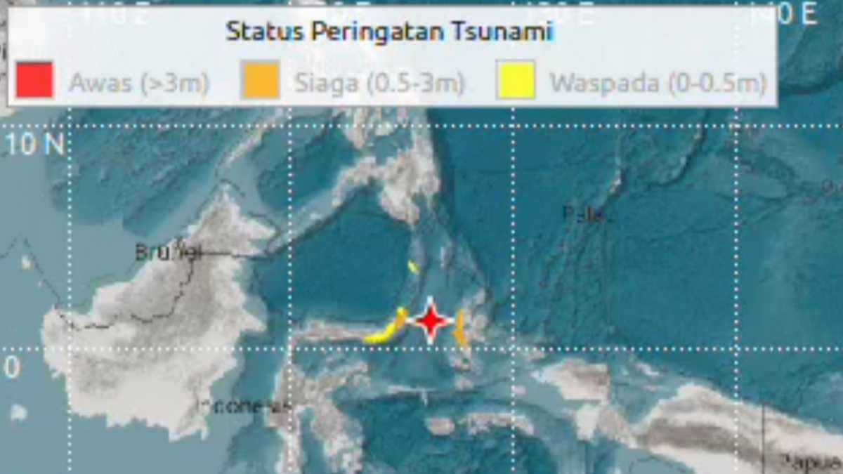 Gempa M7,6 Guncang Ternate dan Sekitarnya