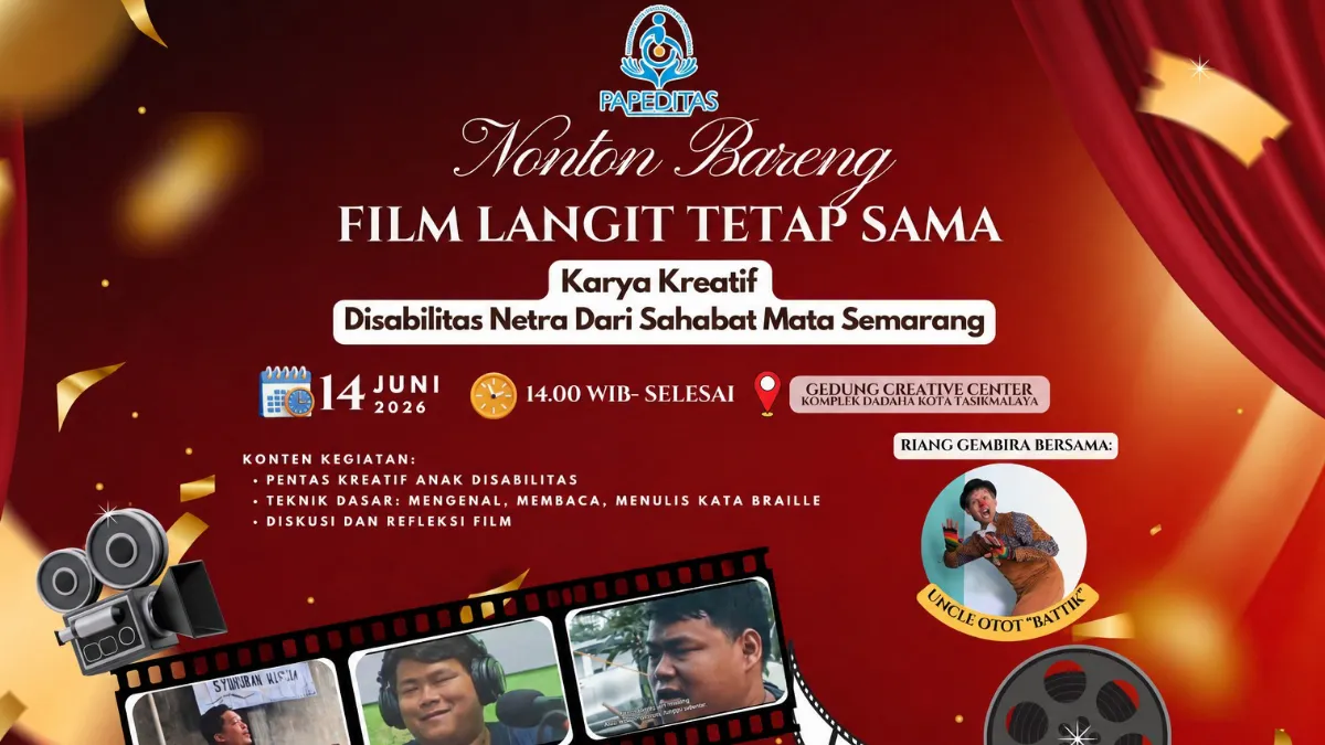 Film Langit Tetap Sama Karya Kreator Tunanetra Siap Tayang Perdana di Tasikmalaya